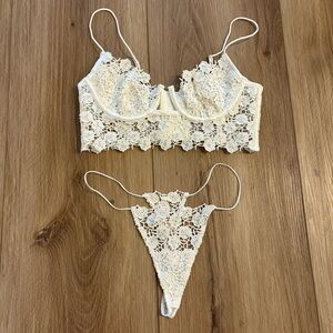 For Love And Lemons Twinkle Rose Lingerie Set